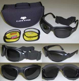 CATZ Motorcycle Skydive 3lens GOGGLE GLASSES FREE SHIP!  