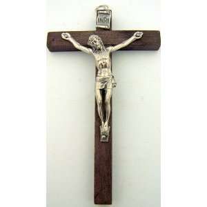   Wood Rosary Pectoral Crucifix Cross Inri W Bail Dark Oak 4 Jewelry