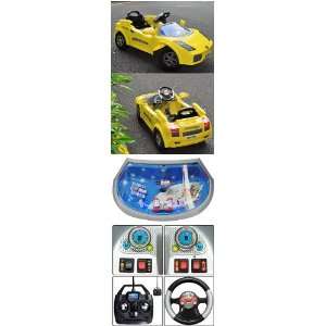  Electric Kid Ride on Car Toys with Remote Control Yellow 