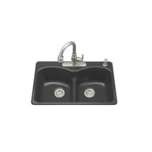  Kohler Langlade Smart Divide Kitchen Sink  1 Facuet Hole 