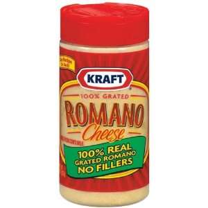 Kraft Grated Romano Cheese   12 Pack Grocery & Gourmet Food