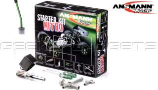 Ansmann Racing RC Nitro Car Buggy 1800mah Glow Plug & Charger Starter 