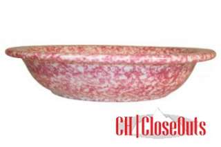 Henn Pottery Rose Spongeware 9 1/2 Oval Serving Bowl GREAT DEAL 