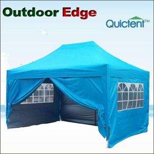    Easy Set Pop Up Party Tent Canopy Gazebo Blue With Carry Bag  