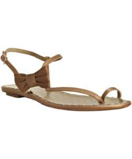 Moschino Cheap and Chic tan satin bow detail flat sandals  BLUEFLY up 