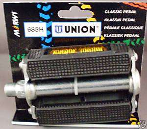 Union Classic Rubber Bicycle Pedals in 9/16 inch  