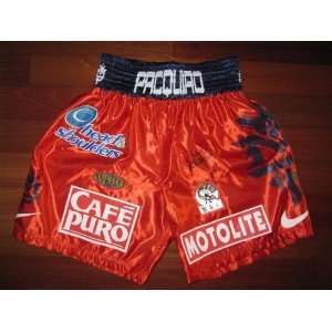  Manny Pacquiao signed boxing trunks   Autographed Boxing 