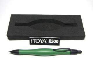 Itoya K 500 Ergonomic Ballpoint Pen   GREEN Barrel NEW  