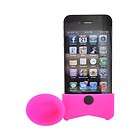 Hot Pink Silicone Horn Stand Holder Music Amplifier For Apple Iphone 