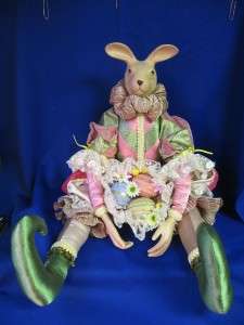 Collectible Doll Court Jester Easter Rabbit 24 Hand painted Porcelain 