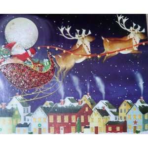  Santa & Sleigh 3D Boxed Christmas Cards
