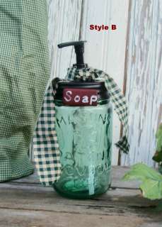 Vtg Style Pint Mason Jar Soap Dispenser Bath Kitchen  