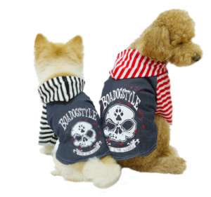 Pet Dog Clothes Fasion Puppy Apparel Jeans Shirt Skull  