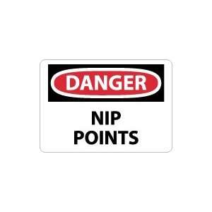  OSHA DANGER Nip Points Safety Sign: Home Improvement