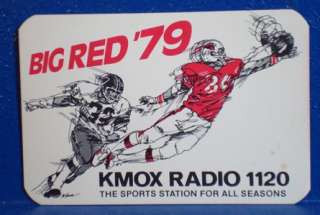 1979 ST. LOUIS FOOTBALL CARDINALS Schedule/KMOX Radio  