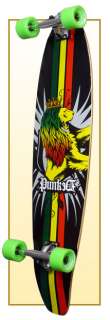 RASTA Graphic COMPLETE Longboard Kicktail Skateboard  