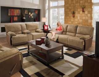 Catnapper Clayton Power Reclining Sofa with Power Console Loveseat 