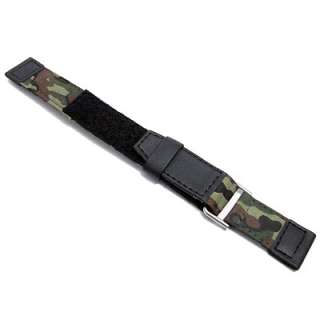 Replacement watch strap in camouflage pattern, with velcro fastening