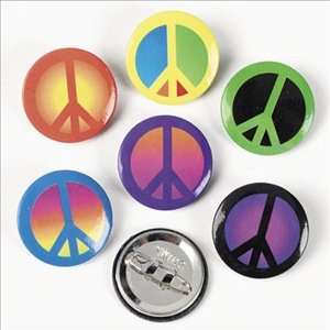  Metal Peace Sign Mini Buttons: Toys & Games