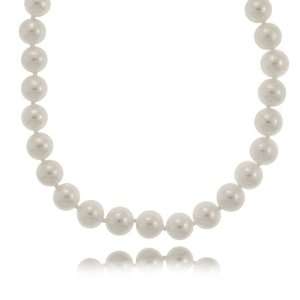  Pearl Necklace 14K Gold Clasp   White Strand of Pearls 