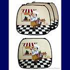 New 4 Fat French Chef Kitchen Cushions Chair Cover Pads