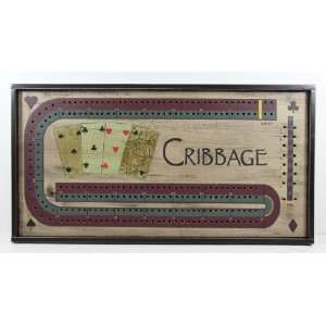   Board Cribbage Sign Primitive Country Rustic Gameboard