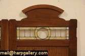 Pair Stained Glass Kitchen, Bar Room or Saloon Swinging Doors  