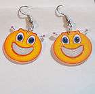 smiley face teeth with braces earrings charms 