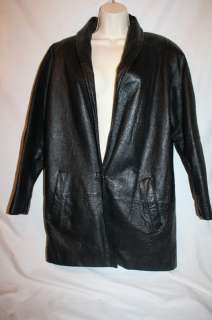 Womens Black Leather Jacket by Niki Size Small  