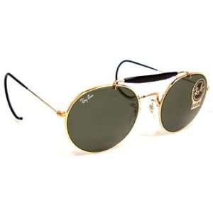 Ray Ban Classic Metals Sunglasses / Round Metal 52mm with Browbar 