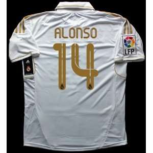 New Soccer Jersey ALONSO# 14 Real Madrid Home Football Shirt 2011 12 
