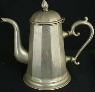 VINTAGE FRENCH PEWTER COFFEE TEA POT KETTLE  