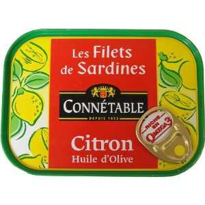 Connetable   Sardine Fillets with Olive Oil and Lemon 100 g 3.5 oz 
