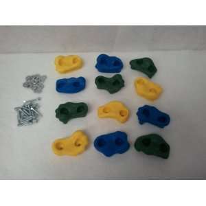  Rock Holds Set of 12, Climbing Rock Holds, Multi Color 