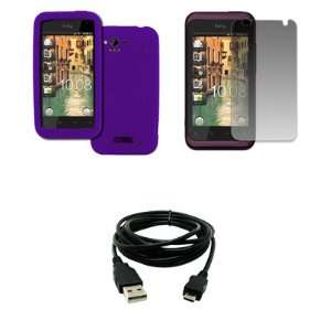  EMPIRE Verizon HTC Rhyme Purple Silicone Skin Case Cover 