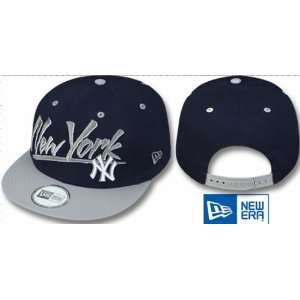   : New Era New York Yankees Snap Back Hat Navy Grey: Sports & Outdoors