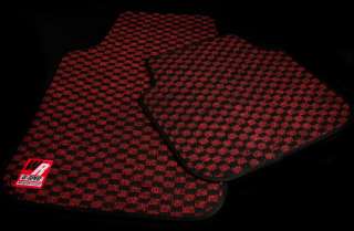 Weapon R G Spec Checker Car Floormats Red Black Mats  
