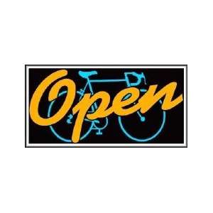  Bicycle Open Backlit Sign 15 x 30