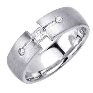 Tension Set Platinum Diamond Wedding Ring 0.27 Ct  