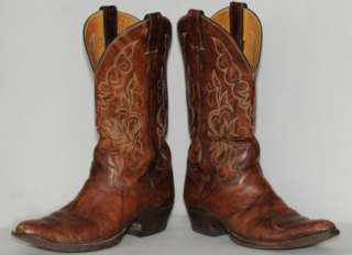 Justin Style Western Leather Cowboy Mens Boots sz 10B  