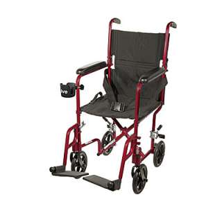 DRIVE ATC17 RD Lightweight Transport Wheelchair RED 17  