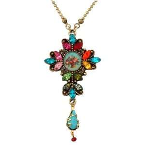  Attractive Michal Negrin Cross Pendant Adorned with Basket 