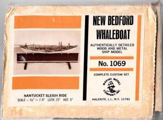   Model 1/24 NEW BEDFORD WHALEBOAT Nantucket Sleigh Ride Wood Model Kit