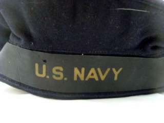 World War II US Navy Wool Dress Hat Size 6 3/4  