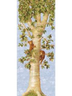Nursery BEAR CUB TREE & LIMBS Wallpaper Mural 90x84 SET of 2 murals 