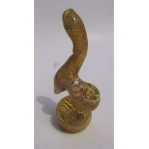  Handcrafted Glass Bubbler Tobacco Pipe 
