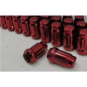  Red Chrome, Spline, Tuner Lug Nuts, Set of 20, Fitment for 