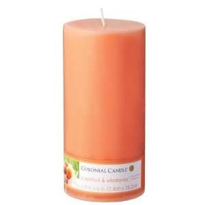 Colonial Candle Grapefruit and Wheatgrass 3 X 6 Scented Smooth Pillar 